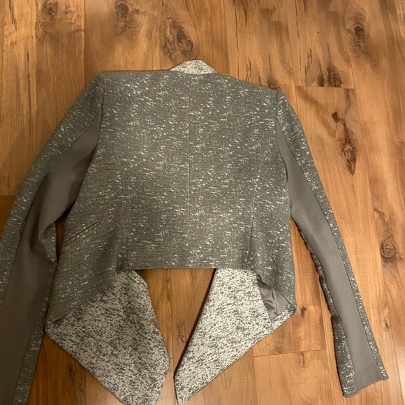 Bcbgmaxazria grey gray tweed candice blazer jacket - Picture 7 of 8